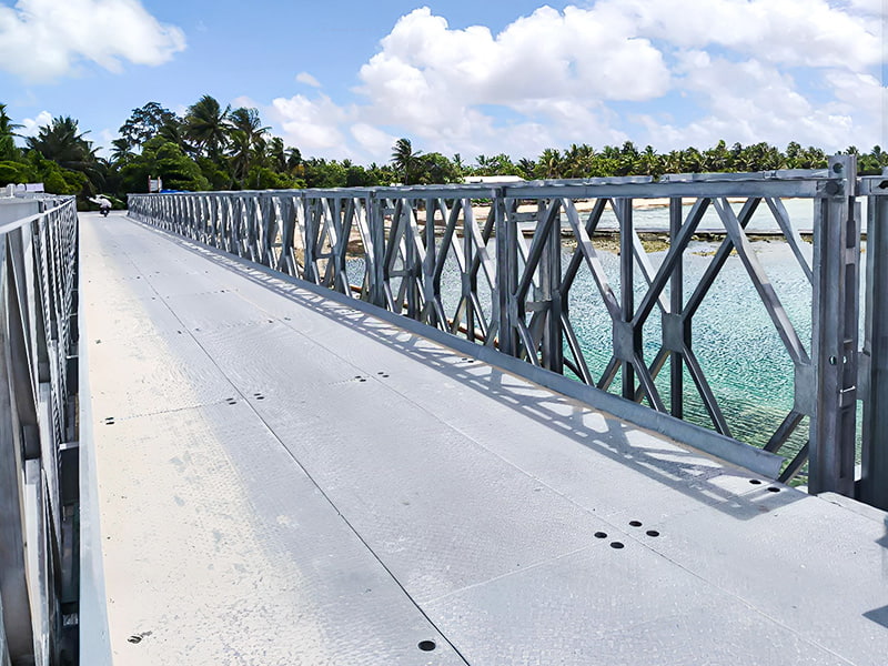 CB 200 Bailey Bridge kétsoros egyrétegű horganyzott Bailey híd
