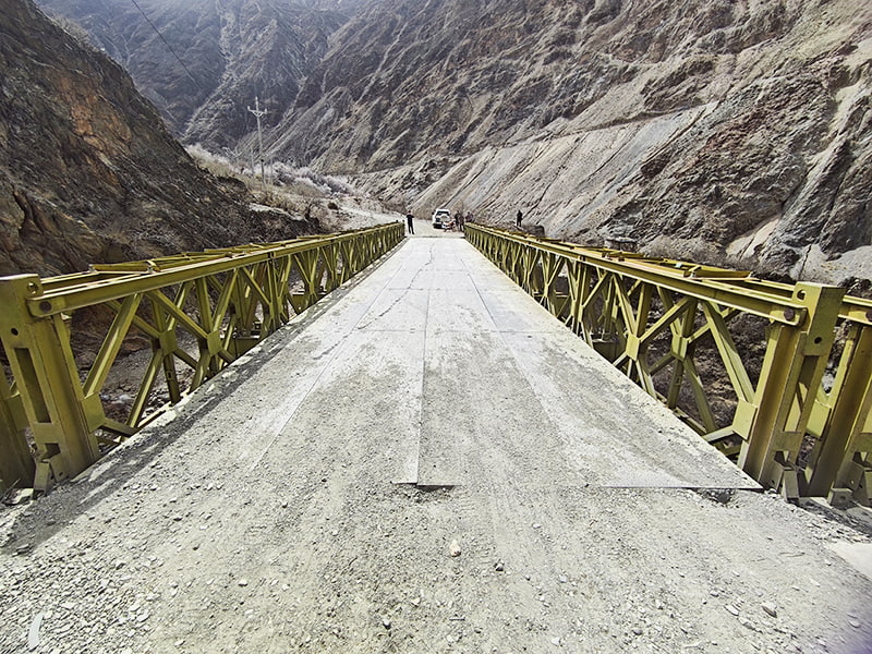 CB 100 Bailey Bridge kétsoros egyrétegű festett korrózióálló Bailey híd